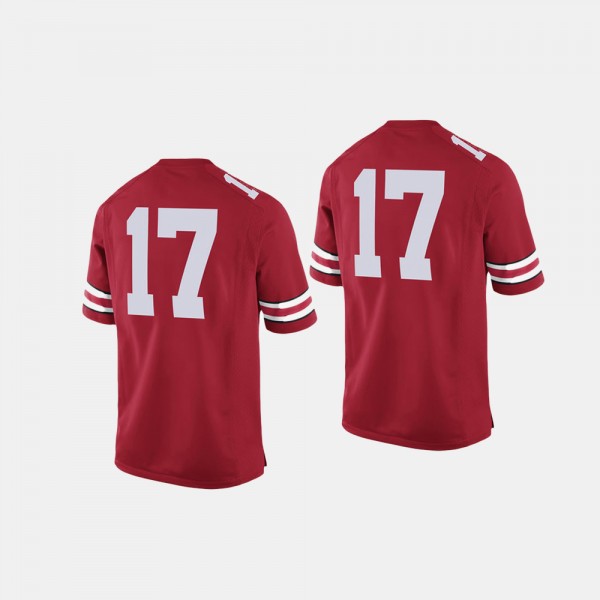 Ohio State Buckeyes #17 College Football For Men's Jersey - Scarlet